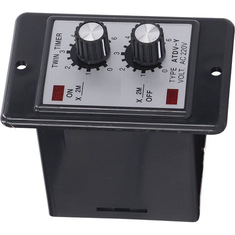 Relais temporisé double 12m, bobine cuivre, contact argenté, anti-interférences, minuterie retard AC220V (1/5)