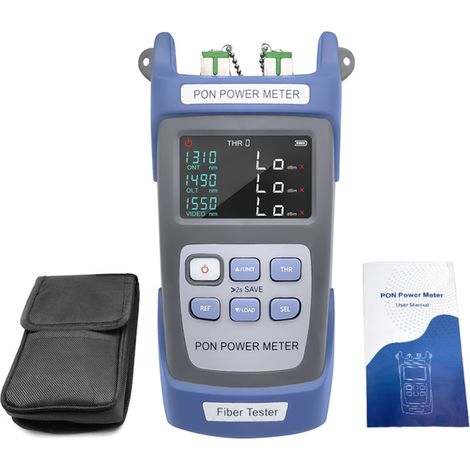 Testeur de puissance portable PON pour fibre optique, ingénierie réseau, stockage de données, 1310 nm, 1490 nm, 1550 nm, vidéo, FTTX, ONT, OLT, appareil de mesure de signaux