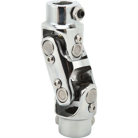 Double joint de direction chromé 3/4 DD x 3/4 DD, longueur 5,2 pouces, accouplement d'arbre de colonne pour arbre d'entrée 3/4 pouce. (1/5)