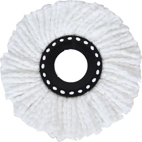 Tête de Serpillère en Microfibre – Rechange pour Balai Rotatif – Diamètre 15-16 cm – Lavable et Réutilisable – Idéal pour Parquet, Carrelage et Marbre (1/5)