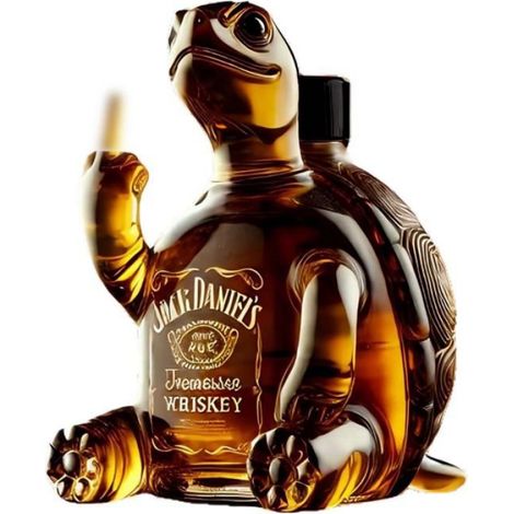 Carafe à whisky en verre tortue créatif pour verre à shot, bouteille à boire ou vin Label (1/4)