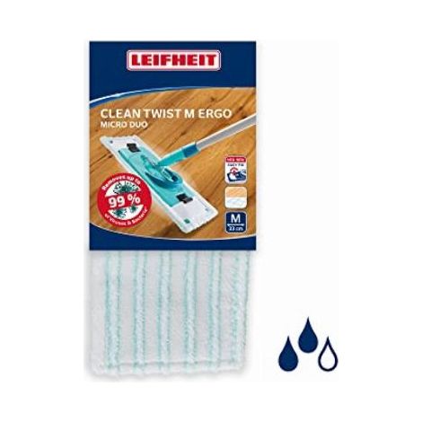 Leifheit Clean Twist M Ergo Micro Duo copertura bianca