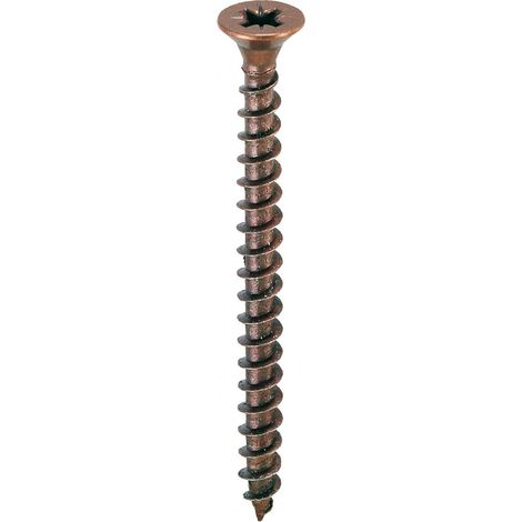 1PZ VITI A LEGNO TESTA SVASATA PIANA TESTA SVATA PIANA BRONZATE DIAMETRO MM 3 X 50 MM LUNGHEZZA TAGLIO CROCE