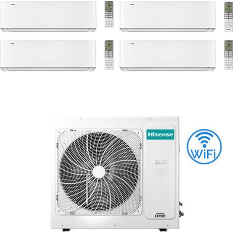 Klimaanlage Hisense Energy Pro X Wifi R32 Split-Wechselrichter-Panels 9000 + 9000 + 9000 + 12000 BTU mit E.U. 5AMW105U4RQC Baureihe A++/A+