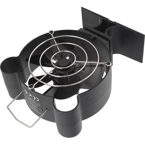 Fafeicy Ventilateur de Poêle à la Chaleur à 6 Lames Défilé d'air Efficace, Réduisez l'utilisation du Bois avec le Couvercle de sécurité pour le Brûleur en Rondins à Granulés en Bois (1/5)