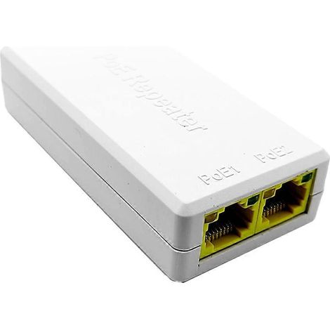 Répéteur PoE Gigabit à 2 ports, norme PoE+ IEEE 802.3af/At, 100 Mbps, portée de 100 mètres (328 pieds) (1/5)