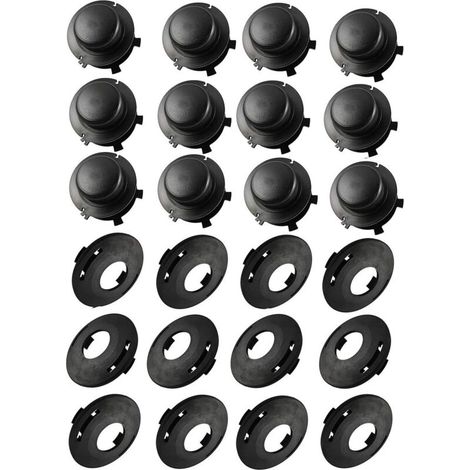 Packung mit 12 Ersatzspulen und -kappen für Stihl-Spulenkopfabdeckung 25-2 FS 90 100 110 120 130 55 80 83 85 (1/4)