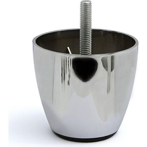 Q&Q pata plastico vaso ø70 h65 m8x27 cromo , La PATA PLASTICO VASO d70 H65 M8x27 CROMO es una pata de sofá o mueble de alta calidad, fabricada por la marca Q (1/2)
