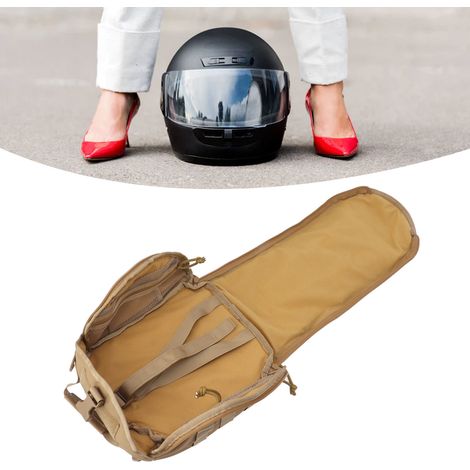 [Sac de protection pour casque] Sac de transport imperméable nylon 1000D pour casque moto/vélo, avec intérieur rembourré et sangle interne ajustable, capacité grande 22.9x27.9x15.2cm, pour camping, vo (1/5)