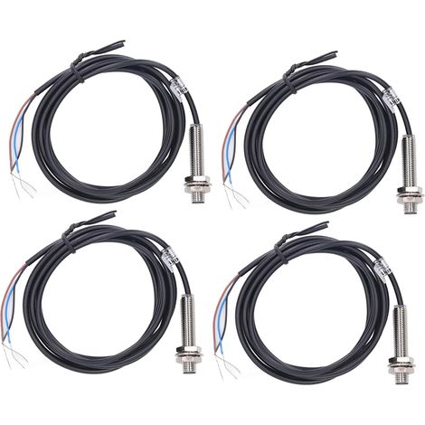 4 Jeux de Capteurs de proximité Inductifs pour Une Détection Précise avec Indicateur LED, Conception étanche, Diamètre 8mm, 6-36VDC (1/5)