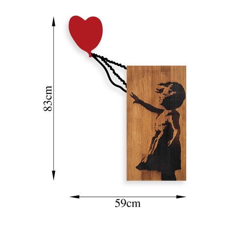 Decorazione da parete in legno Accessory Noce Nero (1/5)