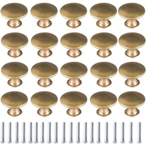 20 Türgriffe aus Messing, Vintage-Möbelgriffe, geeignet für Schubladen, Schränke und Küchenmöbel. (1/4)