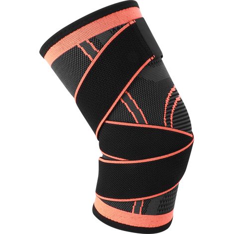 Genouillère de compression sportive tricotée, bandage élastique de soutien antidérapant, équipement de protection pour genouillère, taille M (1/5)