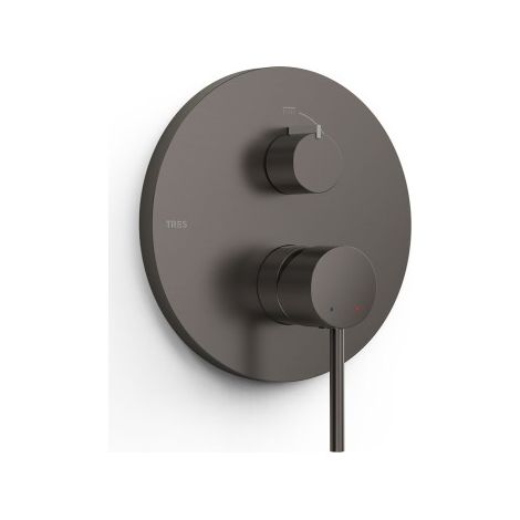 Pièce apparente pour boîtier encastré Rapid‑box 2 voies Study Graphite - TRES 26228110GR