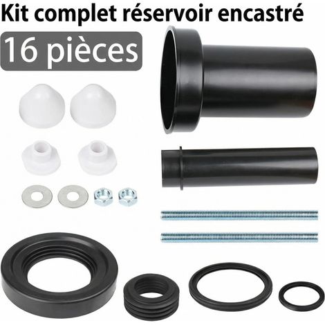 16pcs Kit de raccords pour réservoir encastré Tube d’évacuation. Tube de chasse. Joint.Vis Pour toilette suspendue (1/5)