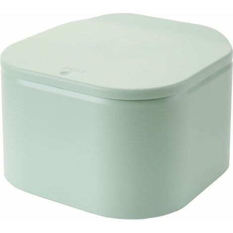 Poubelle de bureau Mini couverture de bureau européenne poubelle à ressort boîte de rangement des ordures de bureau avec couvercle poubelle boîte de rangement de bureau(vert) (1/5)