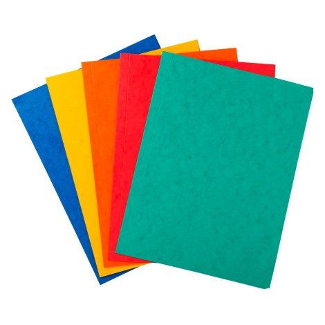 Chemise dossier 3 rabats Exacompta 24 x 32 cm coloris assortis - Lot de 10 (1/5)