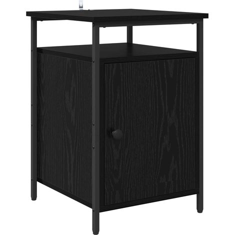Maison Exclusive - Nachttisch Schwarz Eichen-Optik 40 x 42 x 60cm