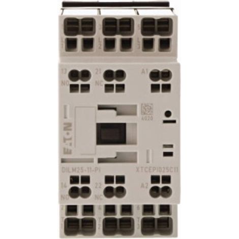 Contattore di potenza DILM25-11 (230V 50Hz, 240V 60Hz)-PI 3P 380 V 400 V 11 kW 1NO+1NC 230 V CA A innesto 199284 (1/3)