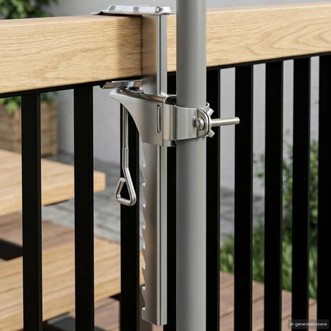 Teenpull – Sonnenschirmständer Silber Stahl (1/5)