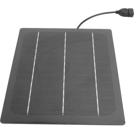 Petit panneau solaire 7W 5V, chargeur monocristallin à haute efficacité pour ventilateur de Camping, batterie externe pour téléphone (1/5)