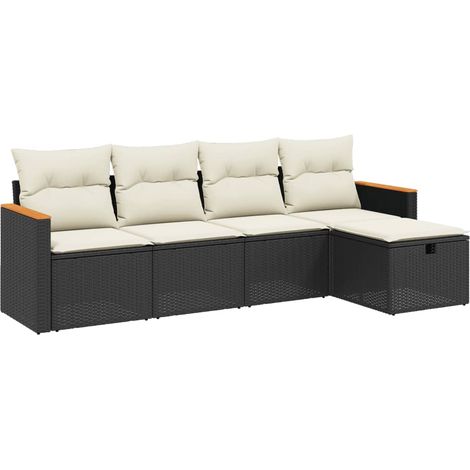 Maison Exclusive - Set de muebles de jardín 5 pzas y cojines ratá