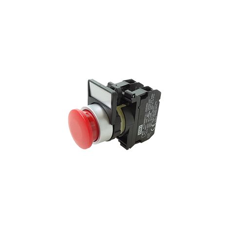Bouton champignon rouge 1 contact NC BPCPRC1NC