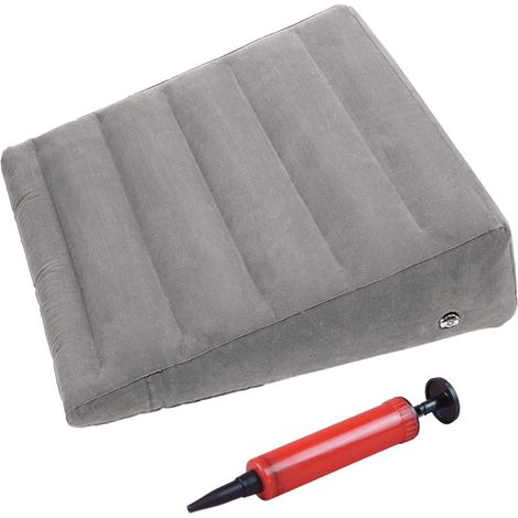 Coussin de Siege,Coussin de siège Gonflable,Oreiller Triangulaire Gonflable,Oreiller Triangulaire de Dossier,Idéal pour soulager la Douleur postopératoire,Les blessures aux Pieds,Le Sommeil (1/5)