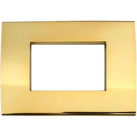 Placca Confort 2M 3M 4M 7M Oro Lucido Compatibile Vimar Arke 4 POSTI (1/4)