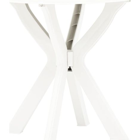 Mesa bistro blanca plástico Ø70 cm vidaXL (1/2)