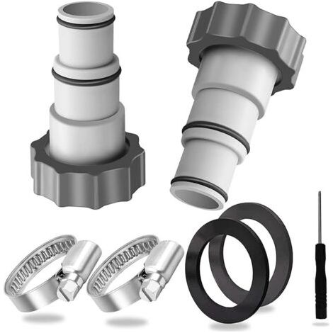 Pair Adaptateur tuyau Piscine 32 38,2 Pièces Adaptateur Piscine  32 38,Adaptateur Piscine 38mm,Raccord tuyau Piscine  ,Adaptateur tuyau Pompe Piscine. (1/5)