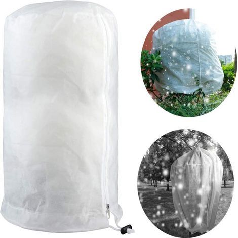 2 protections pour plantes, protection contre le gel, couverture hivernale pour arbres, voile blanc, (1/5)