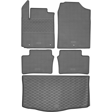 Kia Picanto Hatchback desde abril de 2017. Juego de alfombrillas de goma para coche + alfombrilla para maletero.