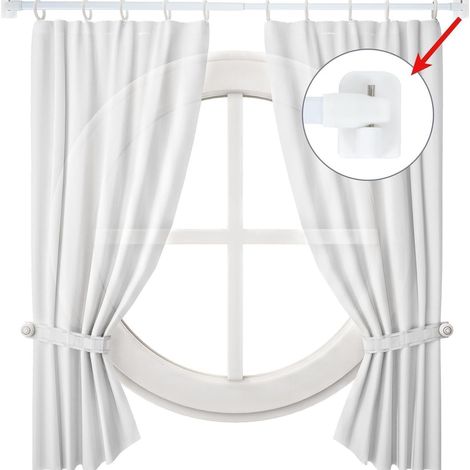 Ensemble de tringle télescopique à 2 barres et 4 crochets, sans perçage, universel pour rideaux de douche/rideaux/penderies, installation sans clous, en stock.