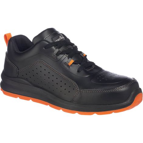 Portwest Compositelite Perforierte Sicherheits-Sneaker S1p - 41 - Schwarz/orange - Portwest