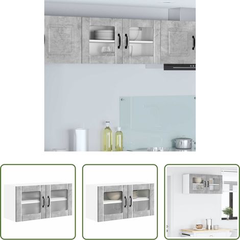 vidaXL Küchenregal Holz - Küchenschrank Beton Grau 80 x 31 x 40 cm Holzwerkstoff (1/5)