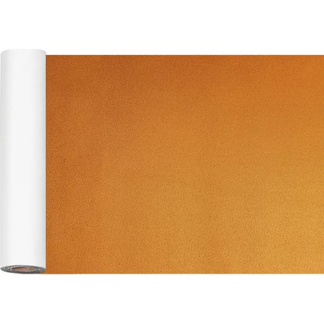 (Jaune citrouille) Rouleau de tissu velours auto-adhésif 30x140cm, adapté à l'embellissement des meubles et à la réparation des canapés. (1/4)