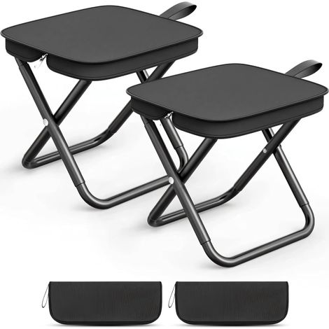 Lot de 2 Tabourets de Camping Pliants Portables,Tabouret de Camping Portable,Chaise de Camping Pliable,Siege de Peche,Tabouret Pliable,pour Voyage,Pêche,Pique-Nique,Barbecue (1/5)