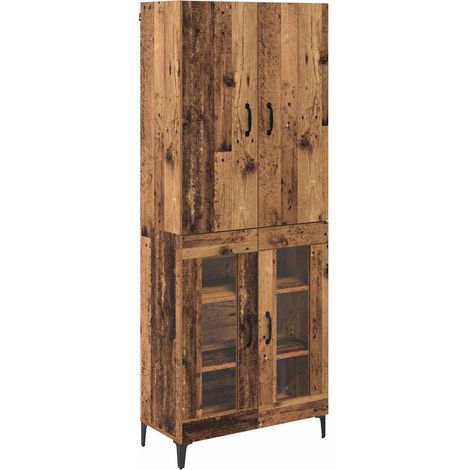 Buffet Haut Armoire Bois Ancien 69,5 x 34 x 180 cm Bois d'ingénierie (1/5)