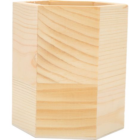 Porte-pinceaux en bois Organisateur de rangement pour pinceaux maquillage et outils nail art Coffret de rangement cosmétique pour manucure (1/5)