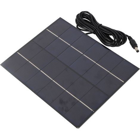 Panneau solaire portable 5.5W 6V en silicium polycristallin avec port DC pour chargeur de batterie DIY (1/5)