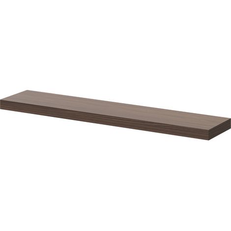 Napoli Brown Oak 600mm Floating Bathroom Shelf - 600mm -