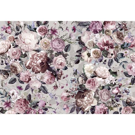 Papier peint panoramique romantique Fleurs Charmantes (1/3)