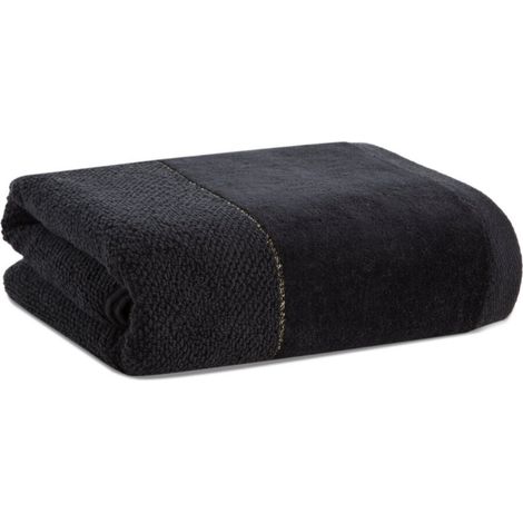 Hautfarbenes Badetuch Aria, schwarz, 70 x 140 cm (1/5)