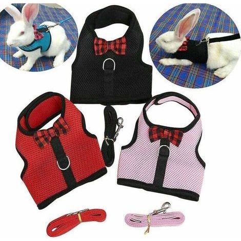 Small Animal Harness Leashes Hamster Rabbit Cat Ferrets Squirrel Rat Vest Clothes (1/4)