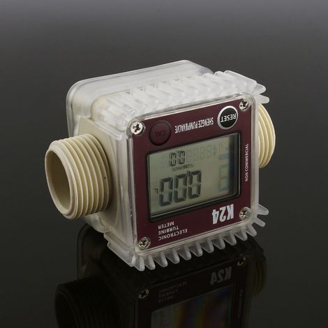 Débitmètre numérique à turbine Pro K24 pour carburant diesel, produits chimiques et eau (2 couleurs) (1/5)
