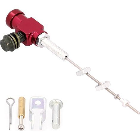 RASTKY Pompe de Frein à Cylindre Hydraulique M10x1.25mm, en Alliage d'aluminium, pour Vélo ATV, Pompe de Transfert Hydraulique Efficace (rouge) (1/5)