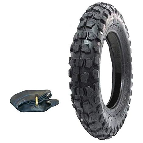 Pneumatico + Camera d'Aria Cross 100/90-10 per Piaggio Ape 50 MINICROSS Mini Moto Scooter TASSELLATO 6PR TT Gomma COPERTONE Union