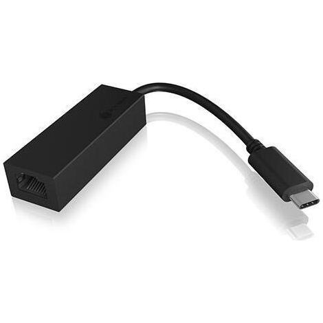 icy-box Adaptador USB C a Ethernet Negro 1000 Mbit/s (1/4)