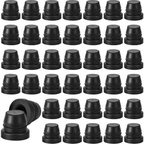 40 Pièces Bouchon à Vis de Purge Frein Raccord Graisse Cache-Poussière en Caoutchouc Zerk pour Voitures Motos - (1/5)